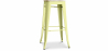 Buy Industrial Design Bar Stool - Steel & Wood - 76cm - Stylix Pastel yellow 59704 with a guarantee