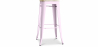 Buy Industrial Design Bar Stool - Steel & Wood - 76cm - Stylix Pastel pink 59704 in the United Kingdom