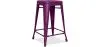 Industrial Design Bar Stool - Matte Steel - 60cm - Stylix image 9