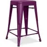 Buy Industrial Design Bar Stool - Matte Steel - 60cm - Stylix Purple 58993