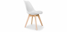 Buy Office Chair - Dining Chair - Scandinavian Style - Denisse White 58293 - in the UK