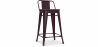 Buy Industrial Design Bar Stool with Backrest - Wood & Steel - 60 cm - Stylix Bronze 59117 in the United Kingdom
