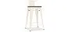 Industrial Design Bar Stool with Backrest - Wood & Steel - 60 cm - Stylix image 9