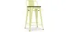 Industrial Design Bar Stool with Backrest - Wood & Steel - 60 cm - Stylix image 9