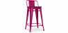 Buy Industrial Design Bar Stool with Backrest - Wood & Steel - 60 cm - Stylix Fuchsia 59117 home delivery