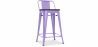 Buy Industrial Design Bar Stool with Backrest - Wood & Steel - 60 cm - Stylix Pastel purple 59117 - prices