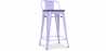 Buy Industrial Design Bar Stool with Backrest - Wood & Steel - 60 cm - Stylix Lavander 59117 at Privatefloor