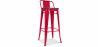 Buy Industrial Design Bar Stool with Backrest - Wood & Steel - 76cm - Stylix Red 59118 - in the UK