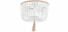 Buy Wooden Ball Ceiling Lamp - Boho Bali Style Plafond - Kanda White 59828 - in the UK