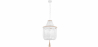 Buy Wooden Ball Ceiling Lamp - Boho Bali Style Pendant Lamp - Lawan White 59829 - in the UK