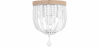 Buy Wall Lamp - Boho Style - Wooden Balls - Kanda White 59831 - in the UK
