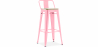 Buy Bar Stool with Backrest - Industrial Design - 76 cm - Stylix Pink 59694 in the United Kingdom