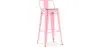 Bar Stool with Backrest - Industrial Design - 76 cm - Stylix image 9