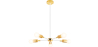 Buy Gold Ceiling Lamp - Design Pendant Lamp - 5 Arms - Tristan White 59834 at Privatefloor
