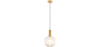 Buy Pendant lamp in vintage style, glass and metal - Amelia Beige 59835 - in the UK