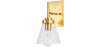 Buy Design Glass & Metal Wall Lamp Gold 59844 - in the UK