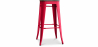 Buy Industrial Design Bar Stool - Wood & Steel - 76cm - Stylix Red 99954406 - prices