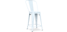 Buy Bar Stool with Backrest - Industrial Design - 60cm - Stylix Grey blue 58410 - in the UK