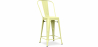 Buy Bar Stool with Backrest - Industrial Design - 60cm - Stylix Pastel yellow 58410 - prices