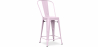 Buy Bar Stool with Backrest - Industrial Design - 60cm - Stylix Pastel pink 58410 home delivery