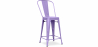 Buy Bar Stool with Backrest - Industrial Design - 60cm - Stylix Pastel purple 58410 - in the UK