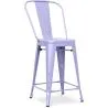 Buy Tolix square bar stool with backrest - 60cm Lavander 58410