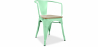Buy Dining Chair with Armrests - Wood and Steel - Stylix Mint 59711 in the United Kingdom