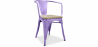Buy Dining Chair with Armrests - Wood and Steel - Stylix Pastel purple 59711 at Privatefloor