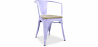 Buy Dining Chair with Armrests - Wood and Steel - Stylix Lavander 59711 in the United Kingdom