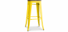 Buy Industrial Design Bar Stool - Wood & Steel - 76cm - Stylix Yellow 99954406 at Privatefloor