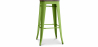 Buy Industrial Design Bar Stool - Wood & Steel - 76cm - Stylix Light green 99954406 - prices