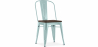 Buy Dining Chair - Industrial Design - Wood and Steel - Stylix Pale green 59709 - prices
