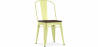Buy Dining Chair - Industrial Design - Wood and Steel - Stylix Pastel yellow 59709 - in the UK