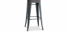Buy Industrial Design Bar Stool - Wood & Steel - 76cm - Stylix Dark grey 99954406 in the United Kingdom