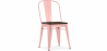 Buy Dining Chair - Industrial Design - Wood and Steel - Stylix Pastel orange 59709 home delivery