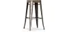 Industrial Design Bar Stool - Wood & Steel - 76cm - Stylix image 9
