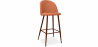 Buy Fabric Upholstered Stool - Scandinavian Design - 73cm - Evelyne Orange 59357 - in the UK