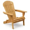 Wooden Outdoor Chair with Armrests - Adirondack Garden Chair - Adirondack image 9