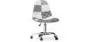 Office Chair with Castors - Desk Chair Upholstered in Black and White Patchwork - Denisse image 9