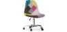 Office Chair with Wheels - Desk Chair - Upholstered in Patchwork -  Simona  image 9