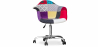Buy 
Office Chair with Armrests - Desk Chair with Wheels - Upholstered in Patchwork - Ray Multicolour 59869 - in the UK
