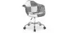 Office Chair with Armrests - Desk Chair with Castors - Upholstered in Black and White Patchwork - Denisse - Weston image 9