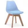 Buy Cushioned Wooden and Polypropylene Kids' Chair Blue 59872
