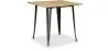 Square Industrial Dining Table - Wood and Metal - Stylix image 9