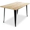 Buy Rectangular Dining Table - Industrial Design - Wood - Troy Black 59876