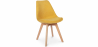 Buy Fabric Upholstered Dining Chair - Scandinavian Style - Denisse Yellow 59892 in the United Kingdom