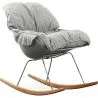 Buy Scandinavian Design Padded Rocking Armchair Grey 59895