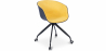 Buy Upholstered Office Chair with Armrests - Desk Chair with Castors - Black and White - Jodie Yellow 59888 at Privatefloor