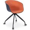 Buy Jodie Black Padded Office Chair with Wheels Orange 59888