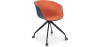 Buy Upholstered Office Chair with Armrests - Desk Chair with Castors - Black and White - Jodie Orange 59888 in the United Kingdom